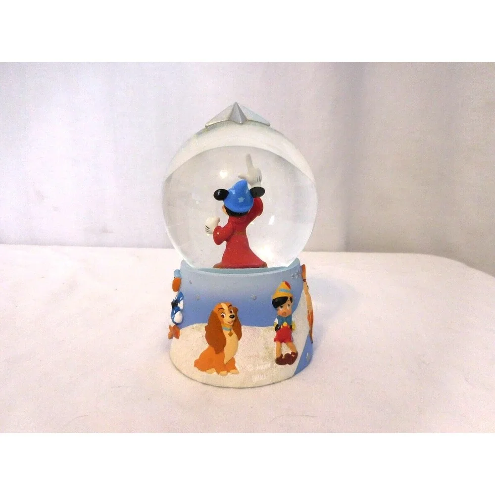 Disney Store Mickey Mouse Wizard Snow Globe Fantasia Sorcerer's Apprentice